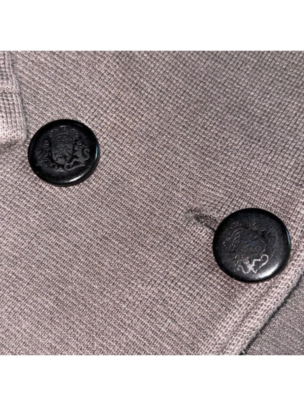 525 America Knit Sweatshirt Style Double Breasted Jacket-Gray-M-GUC - Picture 3 of 7